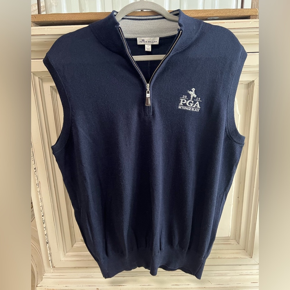 Peter Millar PGA Championship Bethpage Quarter-Zip Sweater Vest